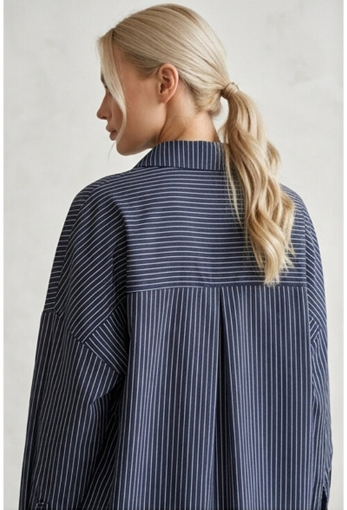 3900 Oversize Uzun Basic Gömlek