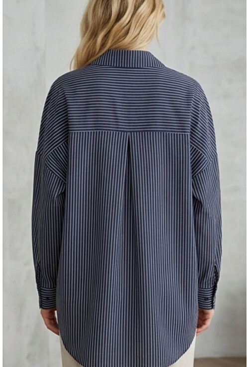 3900 Oversize Uzun Basic Gömlek