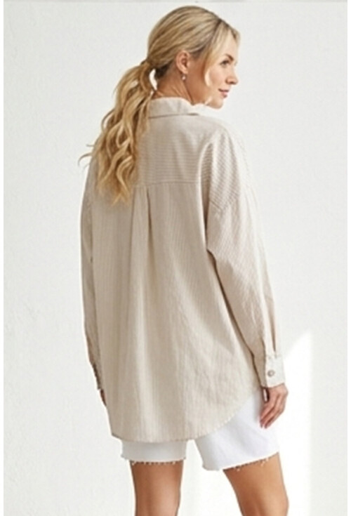 3900 Oversized Long Basic Shirt