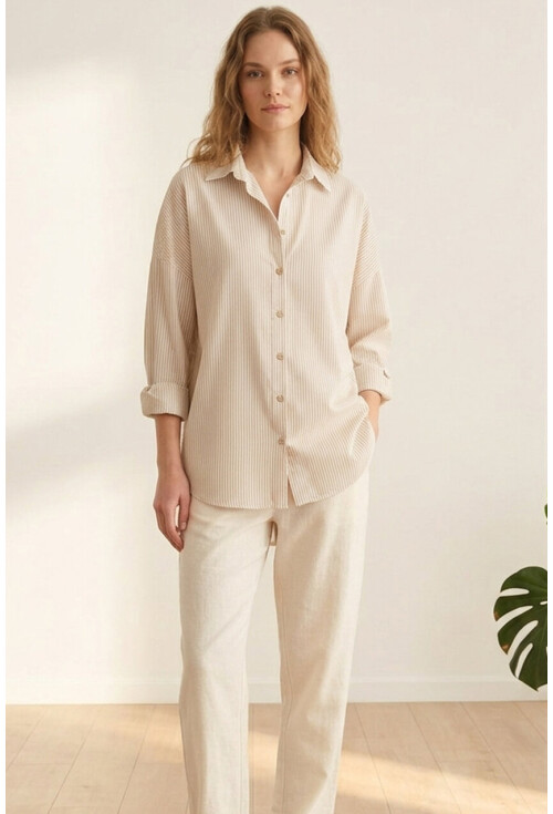 3900 Oversized Long Basic Shirt