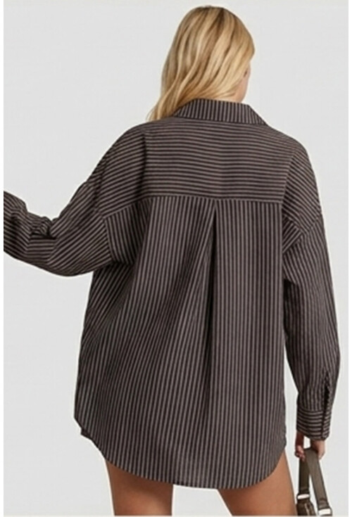 3900 Oversize Uzun Basic Gömlek