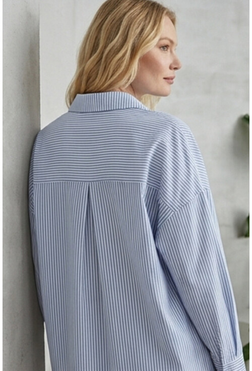 3900 Oversize Uzun Basic Gömlek