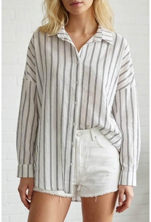 3900 Oversize Uzun Basic Gömlek