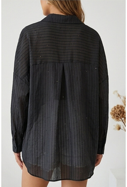 3900 Oversize Uzun Basic Gömlek