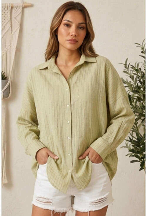 3900 Oversize Uzun Basic Gömlek