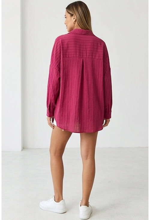 3900 Oversize Uzun Basic Gömlek