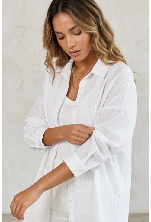 3900 Oversize Uzun Basic Gömlek
