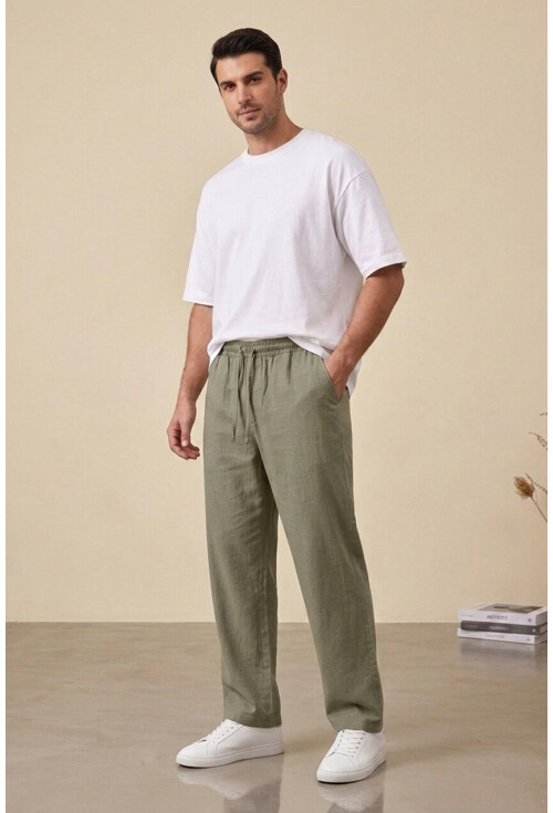Erkek Rahat Keten Pantolon 30118