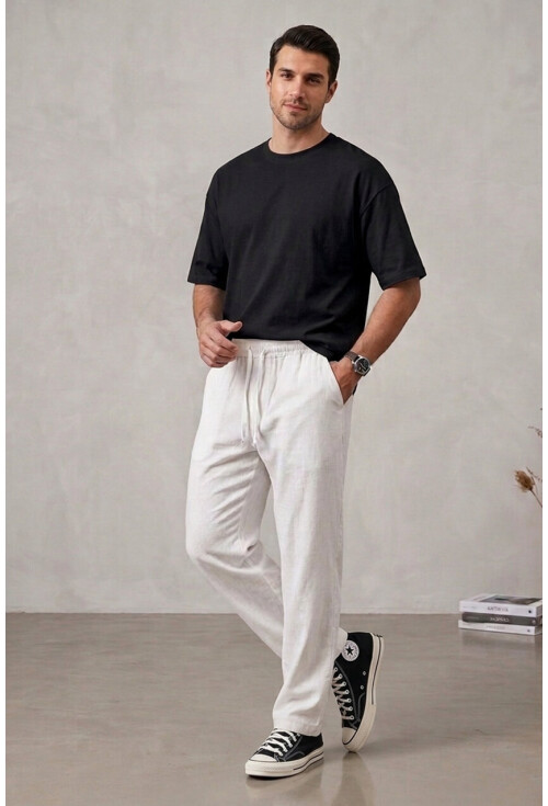 Erkek Rahat Keten Pantolon 30118