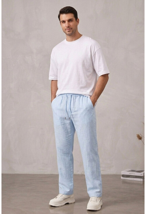 Erkek Rahat Keten Pantolon 30118