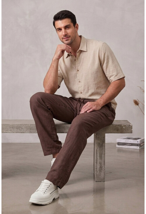 Erkek Rahat Keten Pantolon 30118