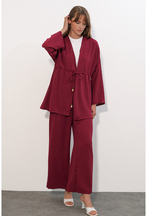 Kadın Ayrobin Kimono Pantolon İkili Takım 30101