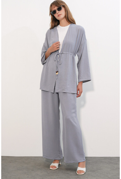Kadın Ayrobin Kimono Pantolon İkili Takım 30101