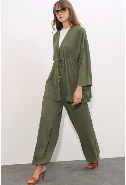 Kadın Ayrobin Kimono Pantolon İkili Takım 30101