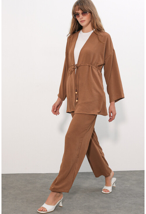 Kadın Ayrobin Kimono Pantolon İkili Takım 30101