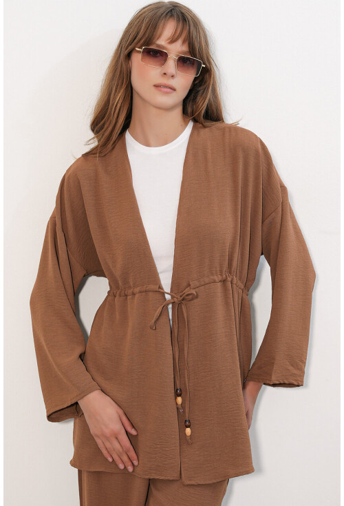 Kadın Ayrobin Kimono Pantolon İkili Takım 30101