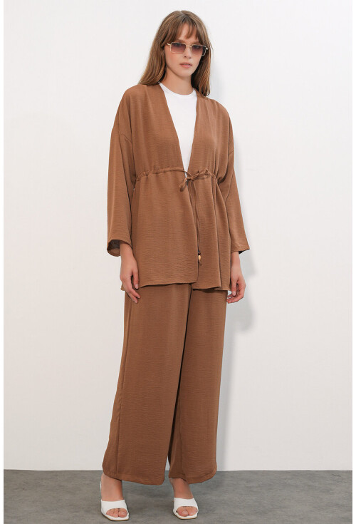 Kadın Ayrobin Kimono Pantolon İkili Takım 30101