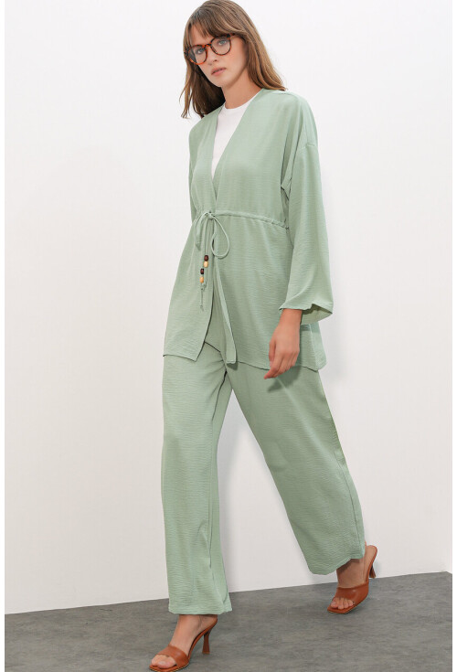 Kadın Ayrobin Kimono Pantolon İkili Takım 30101