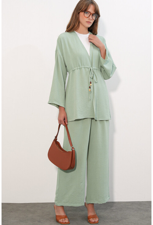 Kadın Ayrobin Kimono Pantolon İkili Takım 30101