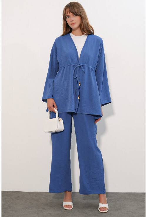 Kadın Ayrobin Kimono Pantolon İkili Takım 30101