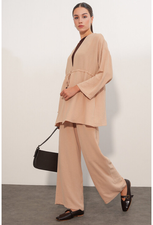 Kadın Ayrobin Kimono Pantolon İkili Takım 30101