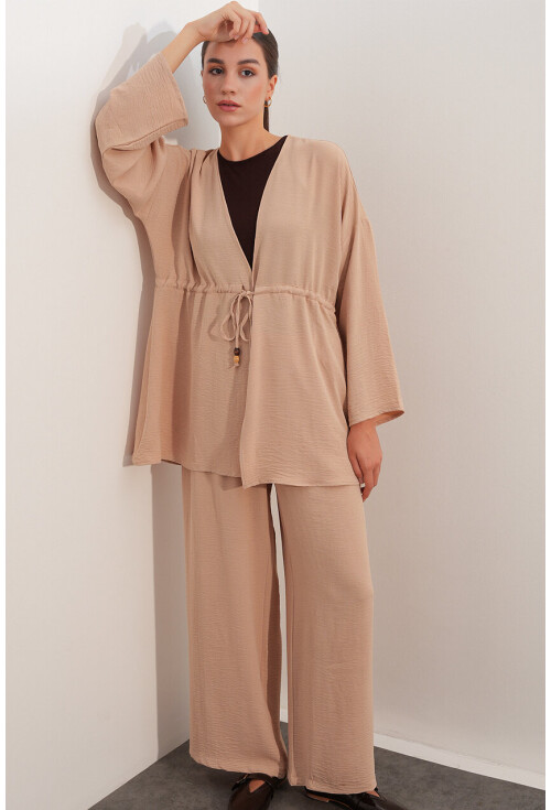 Kadın Ayrobin Kimono Pantolon İkili Takım 30101