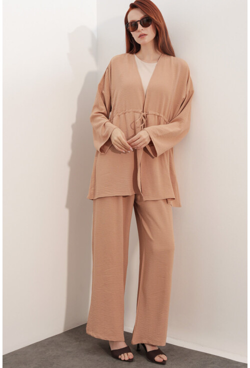 Kadın Ayrobin Kimono Pantolon İkili Takım 30101