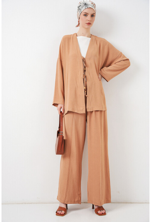 Kadın Ayrobin Kimono Pantolon İkili Takım 6739