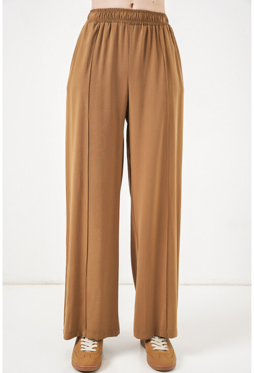 Kadın Beli Lastikli Bol Paça Pantolon 30087