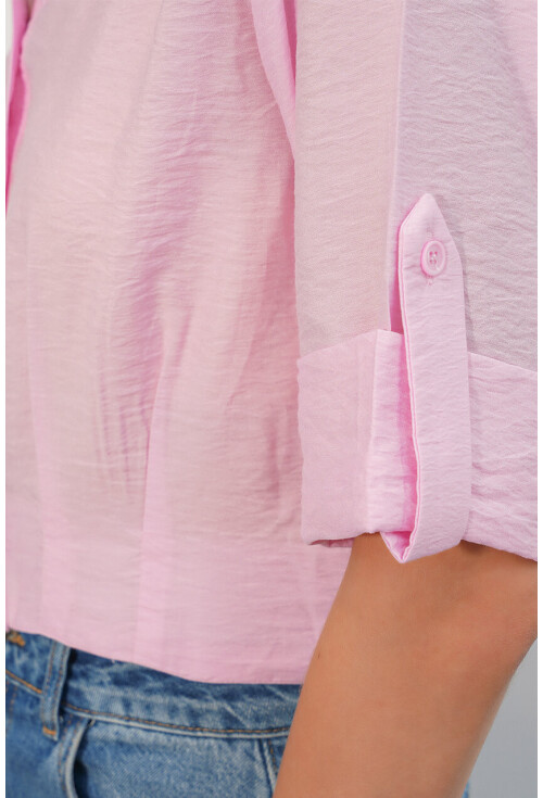 Kadın Crop Oversize Gömlek 20390