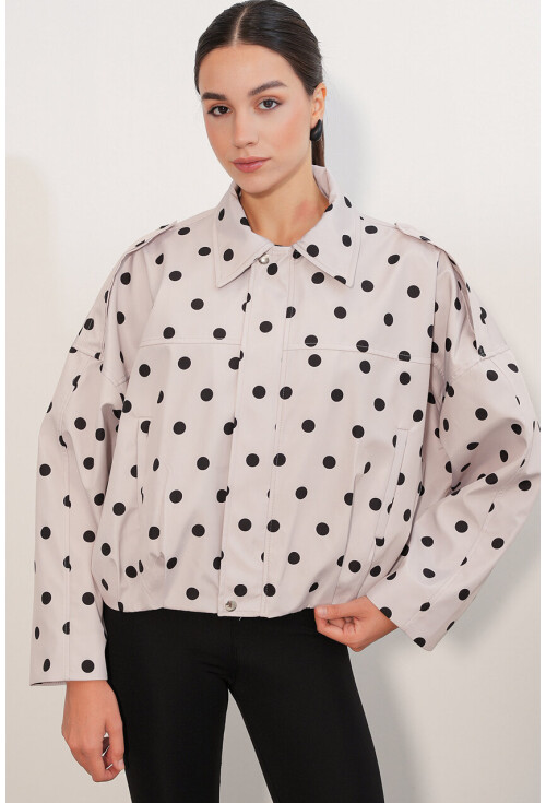 Kadın Oversize Deri Ceket 1055