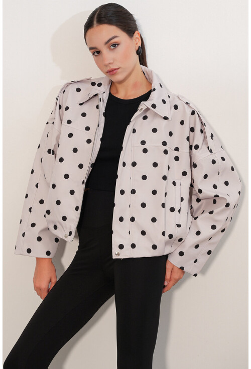 Kadın Oversize Deri Ceket 1055