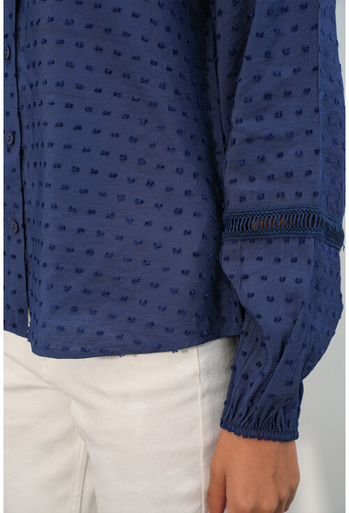 Kadın Oversize Desenli Gömlek 20379