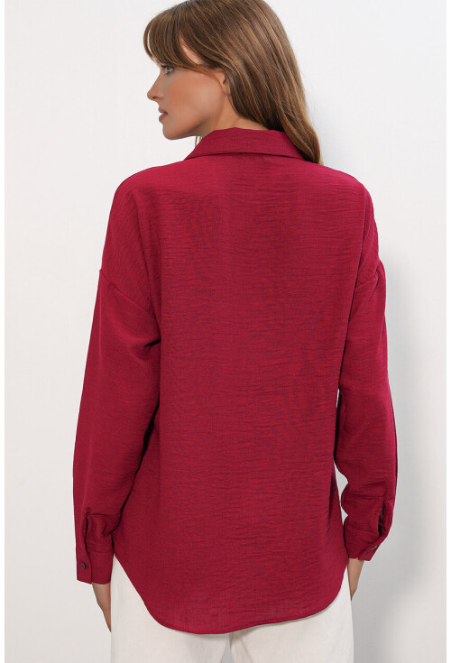 Kadın Oversize Keten Gömlek 20338