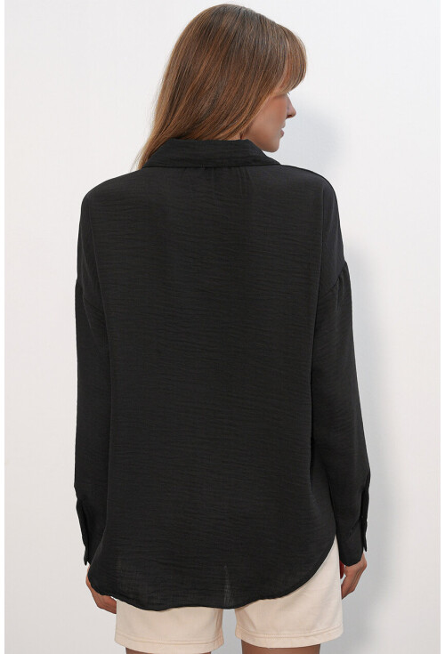 Kadın Oversize Keten Gömlek 20338