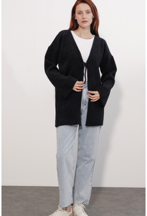 Kadın Oversize Triko Hırka 15972