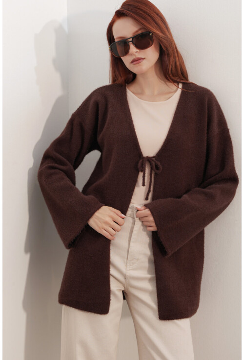 Kadın Oversize Triko Hırka 15972