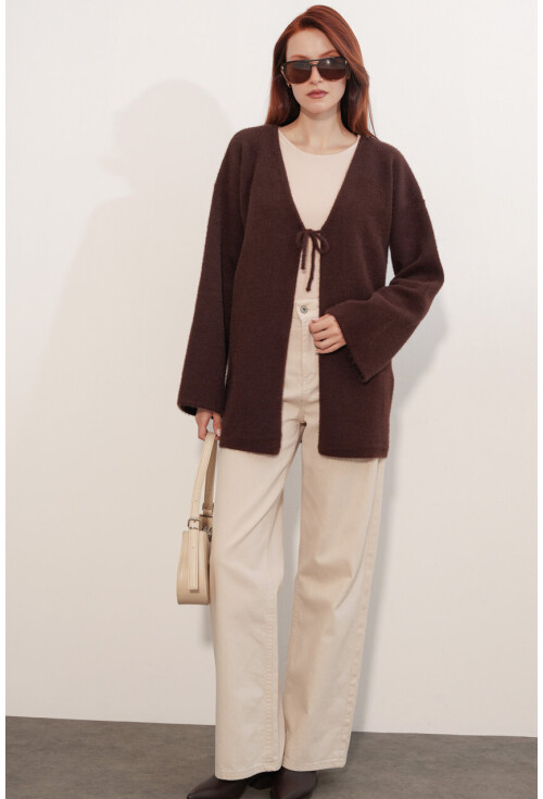 Kadın Oversize Triko Hırka 15972