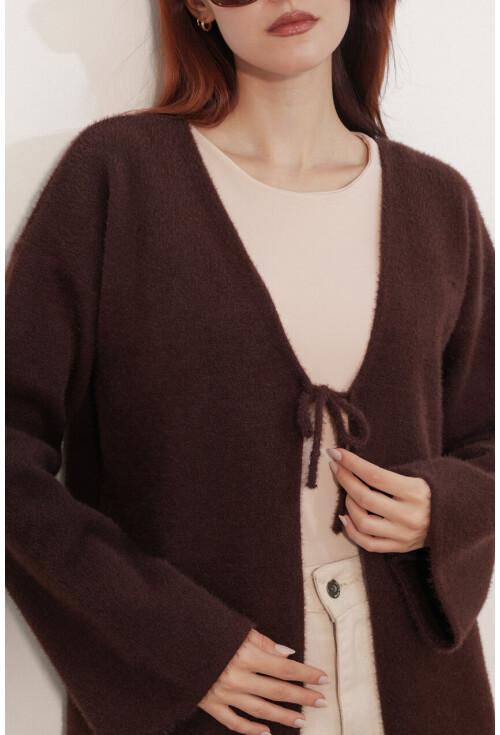 Kadın Oversize Triko Hırka 15972