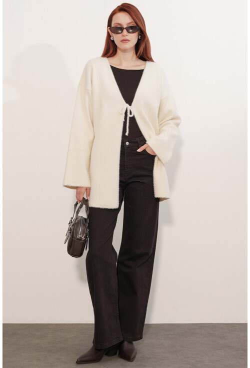 Kadın Oversize Triko Hırka 15972