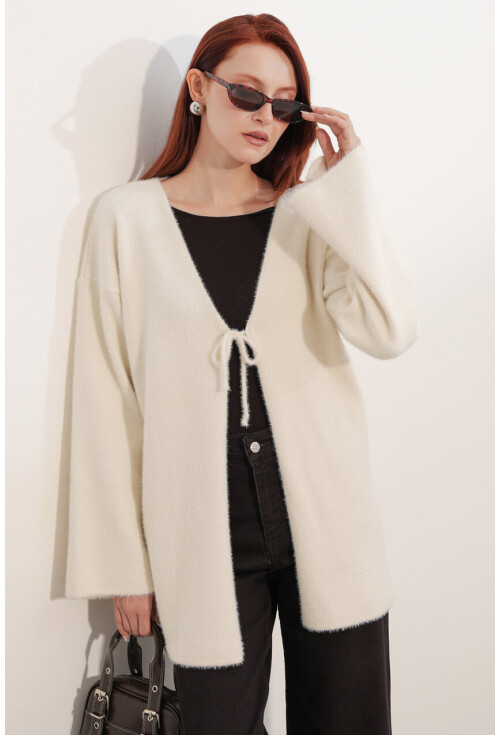 Kadın Oversize Triko Hırka 15972