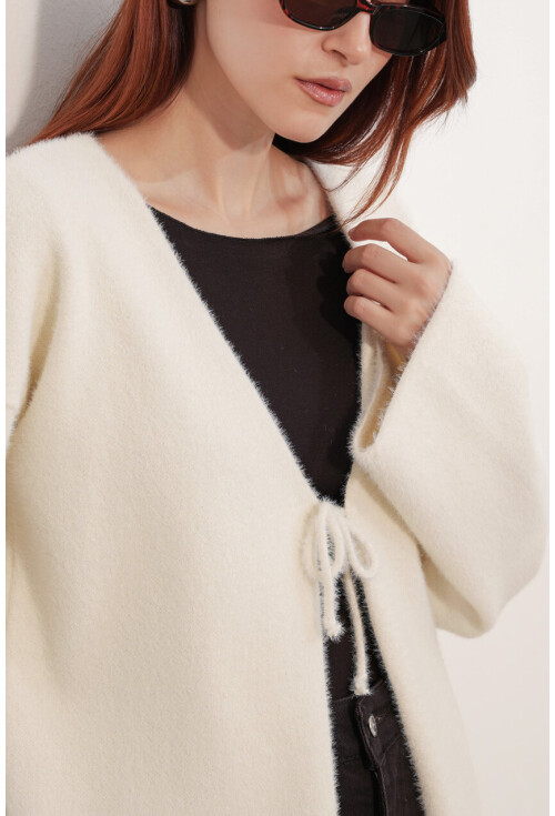 Kadın Oversize Triko Hırka 15972