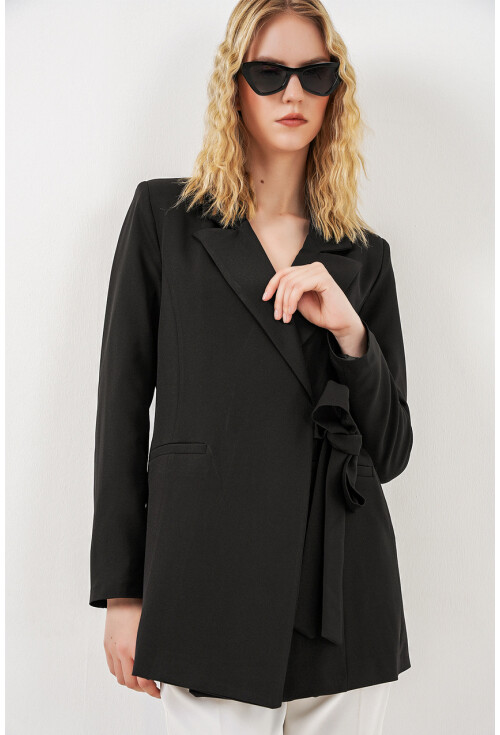 Kadın Yandan Bağlamalı Blazer Ceket 0750