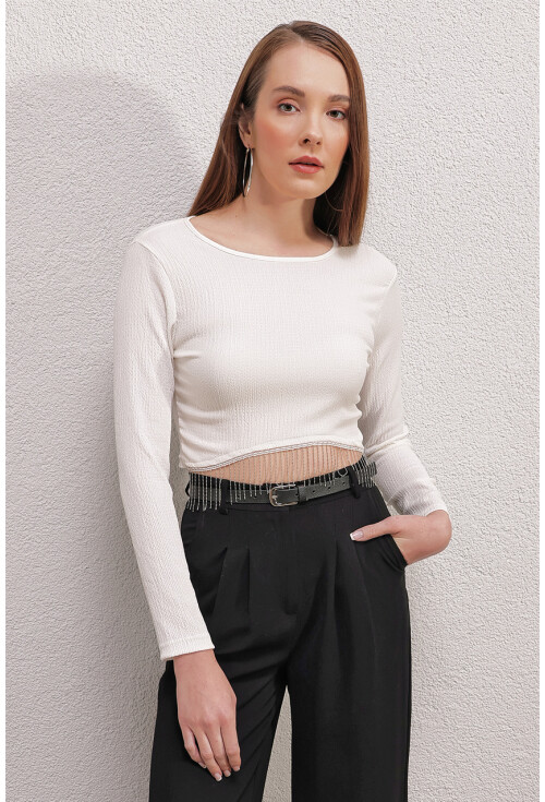0444 Crop Zincirli Bluz