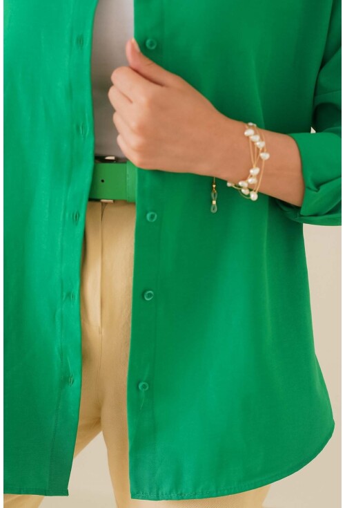 103901 Oversize Basic Tesettür Gömlek