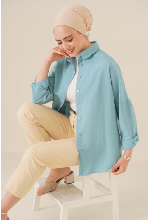 103901 Oversized Basic Hijab Shirt
