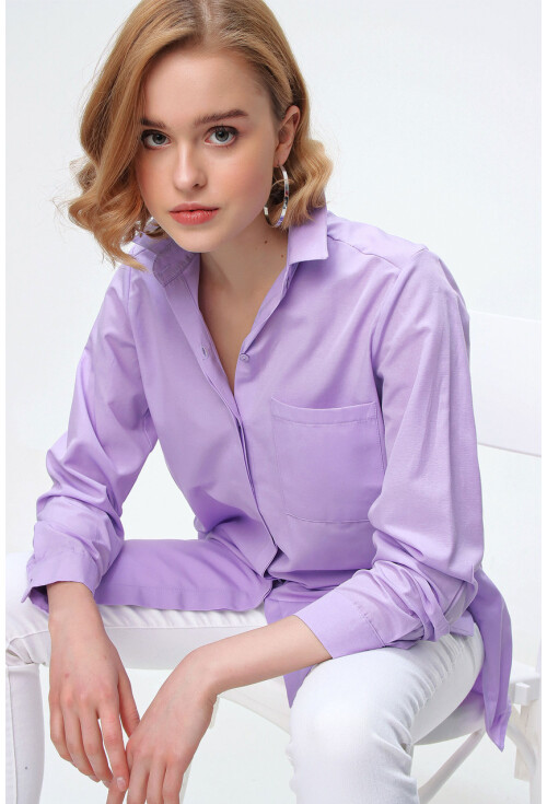 3879 Oversize Cepli Gömlek