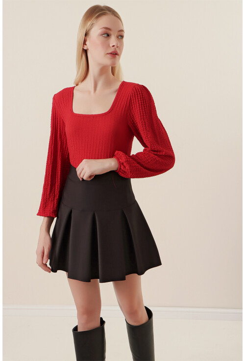 0442 Uzun Kollu Bluz