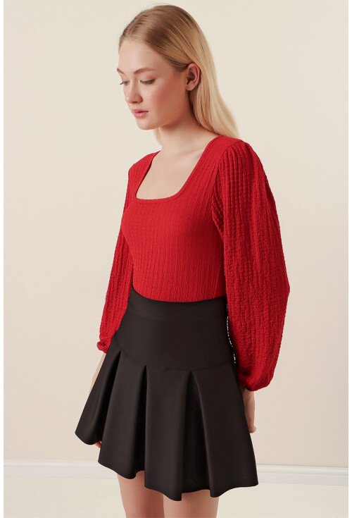 0442 Uzun Kollu Bluz