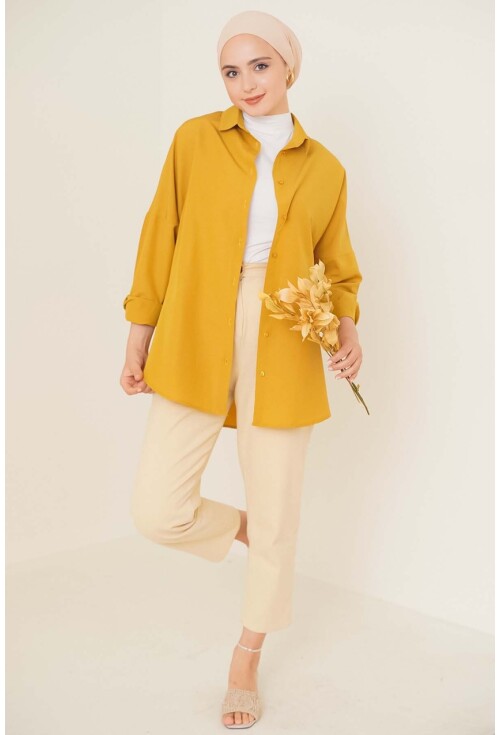 103901 Oversized Basic Hijab Shirt